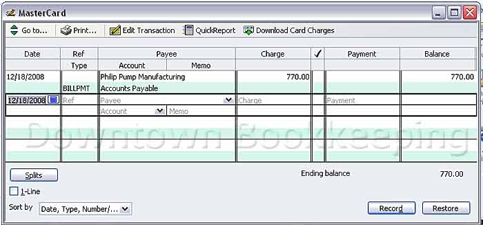 How to pay a vendor bill with a credit card